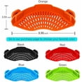 thumbnail image 2 of Clip On Strainer Silicone for all Pots and Pans,  Pasta Strainer Clip on Food Strainer for Meat Vegetables Fruit Silicone Kitchen Colander, 2 of 6