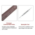 thumbnail image 4 of Uxcell Leather Band Embossed 14mm Leather Watch Strap with Installation Tool, Brown, 4 of 6