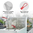 thumbnail image 4 of WeChef 2Pcs Deep Fryer Baskets with non-slip Handle 13" x 6 5/16" x 5 7/8" Nickel Plating Heavy Duty Construction Fryer Basket for Commercial Restaurant Roadside Stall Red, 4 of 10