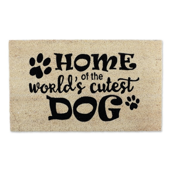 DII Pet Print Collection Natural Coir Doormat, 17x29", World's Cutest Dog