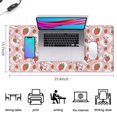 thumbnail image 5 of Long Mouse Pads for Desk,Pink Cow Strawberry Pattern Desk Mats on Top Of Desks, Desk Mouse Pad Extra Large with 3mm Non-Slip Base and Stitched Edge for Gaming,Office,Work,Home 35.4"x15.7", 5 of 6