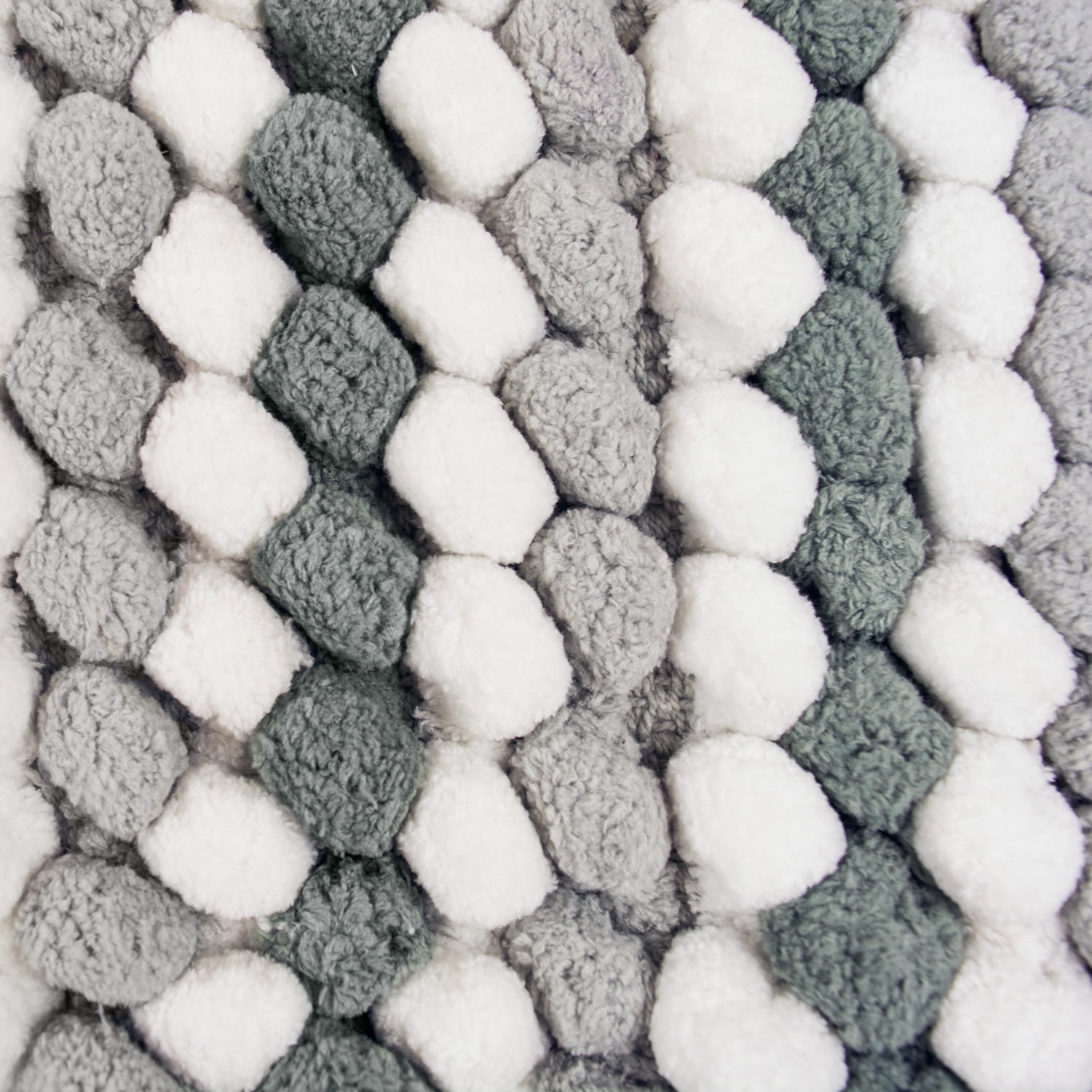 Gray Microfiber Stripe Bath Mat 17x24