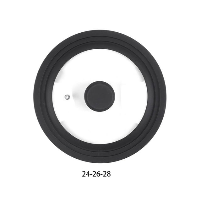 Langgg Rust-proof Pot Lid Handle And Sealing Good Sealing Kitchen Pot Coverl Food Lids black 24-26-28