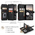 thumbnail image 2 of CaseMe Case for Google Pixel 11 Pro XL Wallet Case for Women Men, Fashion Durable PU Leather Magnetic Flip Lanyard Strap Wristlet 10-Card Holder Zipper Wallet Phone Case,Black, 2 of 8