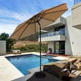 thumbnail image 3 of MAYPEX 9 Ft Market Umbrella Patio Umbrella with Crank and Tilt Weather Resistant Umbrella Durable 8 Sturdy Steel Ribs Market Outdoor Table Umbrella Tan, 3 of 16