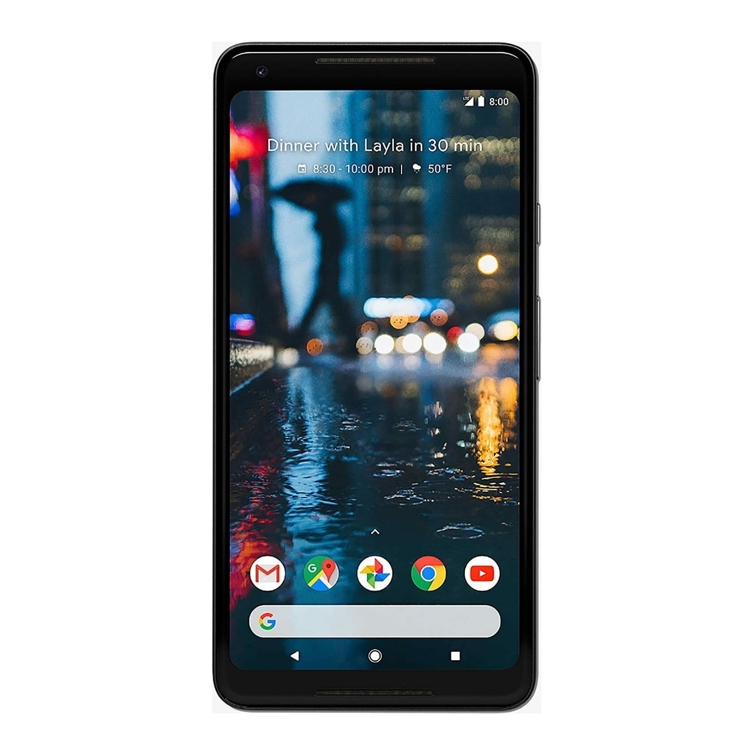 New Google Pixel 2 XL 64GB G011C GSM + CDMA Factory Unlocked 4G LTE 6" P-OLED Display 4GB RAM 12.2MP Camera Phone - Just Black