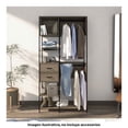 thumbnail image 2 of Guardarropa Playcon Clóset Ropero Mueble Armable 100 cm Madera gris, 2 of 8
