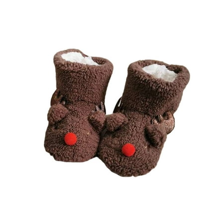 

Harsuny Women Plush Slipper Socks Winter Boots Warm Mid Calf Boots Floor Indoor Shoes Non Slip