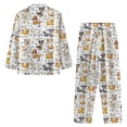 thumbnail image 5 of SCRAWLGOD Cute Dog Pajamas Women Long Sleeve Button Up Pjs for Women Set Lounge Size 4XL V Neck 2-Piece Outfits for Women Lightweight Woman Loungewear, 5 of 7