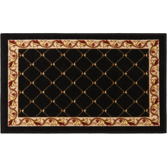 Traditional Lattice Area Rug Non-slip Carpet Comfort Rug Large Rug Carpet Indoor Area Rug Floor Mat for House Home Living Room Kitchen Bedroom ﻿