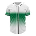 thumbnail image 3 of DDAPJ pyju Men Gradient Baseball Shirts Short Sleeve Button Down Tops Stylish Casual Streetwear Blouse Sport Outfit Army Green M, 3 of 6