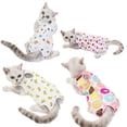 thumbnail image 6 of Cat Recovery Suit Cute Print Soft Breathable Cotton Back Closure Shirts for Small and Medium Pets S- XL, 6 of 7