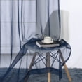 thumbnail image 3 of Ruthy's Textile Navy Sheer Curtains Set of 2 Window Panel Drape Pair 54" X 84" Inch for Kitchen Bedroom Children Living Room Yard, 3 of 5