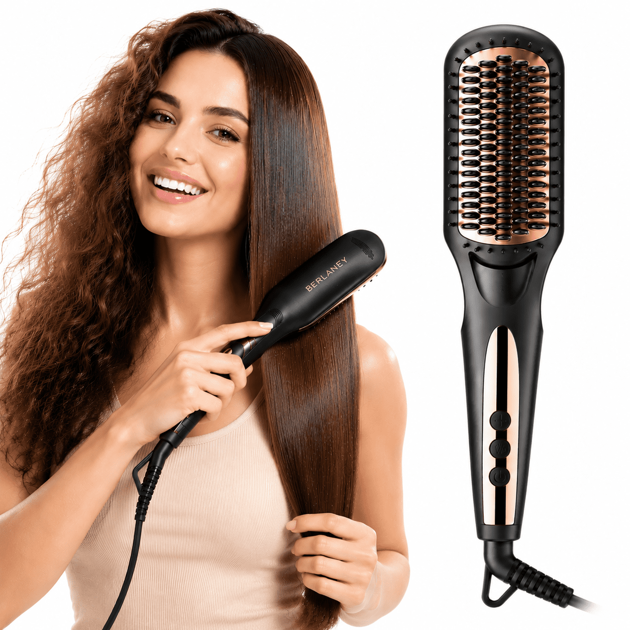 Berlaney Hair Straightener Brush One Step photo 1