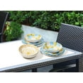 thumbnail image 2 of Hometrends Lemon Melamine and Bamboo Dinnerware Set 12pc, 2 of 5