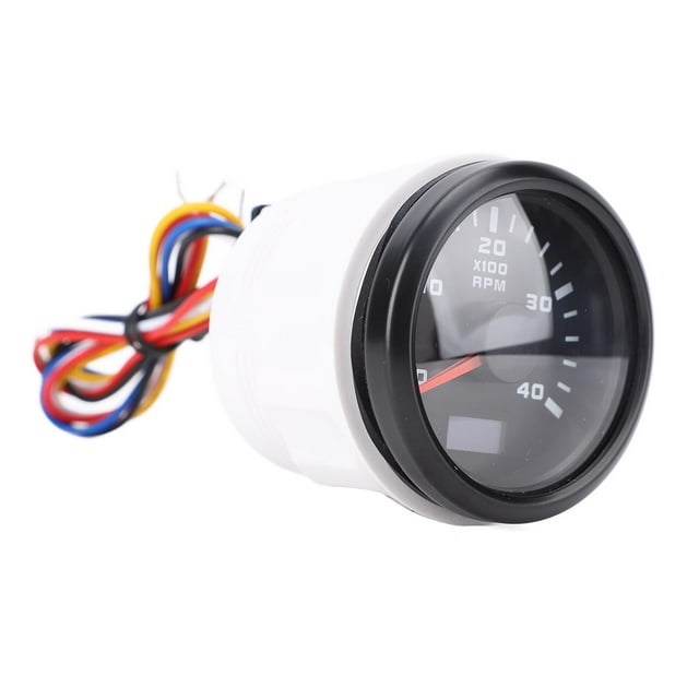 4000RPM Tachometer, 52mm Gauge Boat Pointer, 7 Color Backlight, DC 9-32V, for Trucks, Tractors, RVs, Boats, Suitable