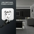 thumbnail image 1 of Dual USB Port 5V 2A Electric Wall Charger Adapter EU Plug Socket Switch Power Dock Station Charging Outlet Panel, 1 of 11