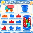 thumbnail image 6 of FVLOENG Beach Toy 31 Piece Sand Bucket Toys Shovels Set,Beaches Essentials Sandbox Mesh Bag,with Sifter,Includes Water Wheel  Tool Watering Can,Rake Molds,for Travel,Baby Kids Toddlers Age 3-10, 6 of 7