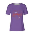 thumbnail image 4 of Lilgiuy Mother's Day Shirts for Women Mom Shirts Mama Shirts Gift Casual Short Sleeve Heart Graphic Tee Tops for Casual Wear(Purple,XL), 4 of 4