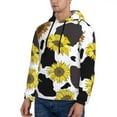 thumbnail image 3 of Wukai Sunflowers Country Print Men Hoodies Fleece Sweatshirts Long Sleeve Sweaters Pullover Fall Outfits Winter Clothes-X-Large, 3 of 7