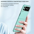 thumbnail image 6 of Feishell Ultra Thin Phone Case for Samsung Galaxy Z Flip3 2021,Shockproof Slim Fit Hard PC Hollow Button Comfortable Hand Grip Anti-Scratch Lightweight Durable Phone Case for Women Men,Skyblue, 6 of 7