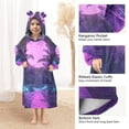 thumbnail image 3 of FORMRS Wearable Blanket Hoodie with Sleeves for Kids Cozy Flannel Sweatshirt, Pink Neon Road, 3 of 7