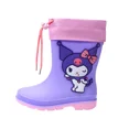 thumbnail image 4 of Nuevas Botas de lluvia impermeables con cordón, Sanrio Kuromi Hello Kitty, zapatos de lluvia de altura media para niños, Boo de pegamento para estudiantes para mujeres, 4 of 5