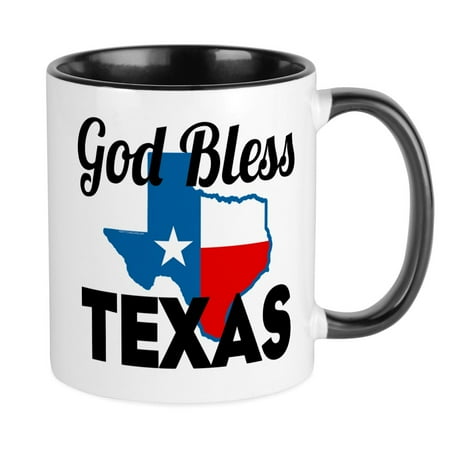 

CafePress - God Bless Texas Mugs - Ceramic Coffee Tea Novelty Mug Cup 11 oz