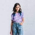 thumbnail image 5 of Dalix Yin Yang Embroidered Tie Dye Short Sleeve T-Shirt 2XL Purple, 5 of 5