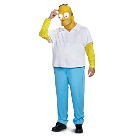 The Simpsons Homer Men's Adult Halloween Costume, One Size, (42-46)