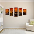 thumbnail image 4 of Cuadros Decorativos Punto de cruz completo 11CT DIY 5 paneles Sunset Horses Impreso Kits de bordado Artesanía JShteea Nuevos Originales, 4 of 8