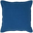 thumbnail image 1 of HomeRoots 403118 Blue Solid Flange Edged Modern Down Throw Pillow, 1 of 1