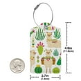 thumbnail image 4 of Disketp 1 Luggage Tag For Suitcase,Alpaca And Cactus Leather Baggage Tag With Stainless Steel Loop Privacy Cover For Women Men Girls, 4 of 5