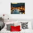 thumbnail image 4 of Nawypu  Venice Night Giclee Canvas Prints Wall Art Italy City Skyline Landscape Picture Paintings for Living Room Bedroom Home Decorations Modern Stretched and Framed Cityscape Artwork, 4 of 4