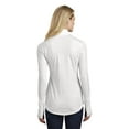 thumbnail image 2 of Sport Tek Adult Female Women Heather Long Sleeves Pullover White 3X-Large, 2 of 4