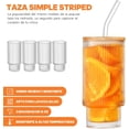thumbnail image 4 of 500ml Juego de Vasos de Vidrio, 4 Piezas con Tapas y Popotes, Vasos de Cristal de 16oz, Vasos de Cristal con Tapa y Popote, Ideal para Café, Té y Bebidas Heladas, Perfecto para Hogar y Fiestas, 4 of 7