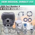 thumbnail image 4 of Piston Gasket Set for 50mm Chainsaw Models TS410 TS420 Replacement Component 4238 020 1202, 4 of 4