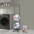 thumbnail image 2 of 3 Tier Large Laundry Hampers Metal Clothing Sorting Basket w/ Wheels Organizer Removable, 2 of 18