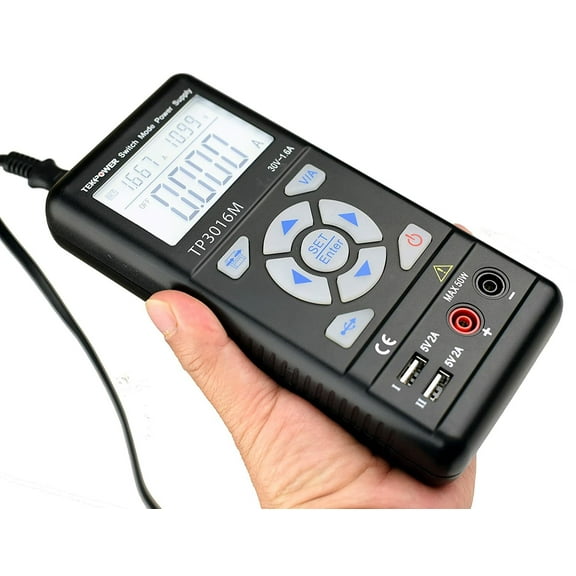 New Tekpower TP3016M Portable Handheld Variable DC Power Supply USB Port