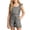 Black, variant on Girls Loose Romper Girls Striped Sleeveless Romper With Ruffle Trim Cute Square Neck Playsuit For Summer With Pockets Girls Jumpsuit Outfit,Sizes 5-6 Years