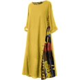 thumbnail image 2 of HAHDAXIA Robe Maxi en Lin et Coton pour Femmes Printemps Été Oversize Décontractée à Manches Longues, 2 of 3