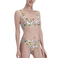 thumbnail image 2 of Haiem Bunny Floral Women's High Waisted Bikini Set Two Piece Bathing Suits High Cut Bikini Cut Out Swimsuits Scoop Neck Swimsuit-X-Large, 2 of 8