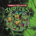 thumbnail image 2 of Mens Ninja Turtles Group Shirt - Straight from The Sewer - TMNT Throwback Classic Tie Dye T-Shirt Black Green Tie Dye, Small, 2 of 7