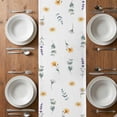thumbnail image 6 of Floral Eucalyptus Leaves Table Runner - 70 Inch Long, Kitchen Dining Table Runner Dresser Scarves, Summer Botanical Watercolor Daisy Farmhouse Decor for Coffee Tables Wedding Party Banquet, 6 of 8