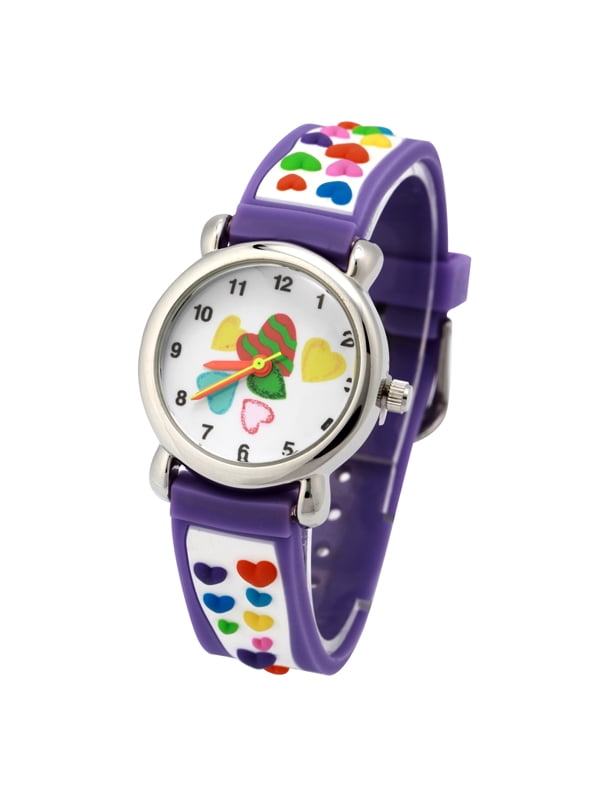 Waterproof 3D Cute Cartoon Digital Silicone Wristwatches Time Teacher