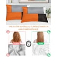thumbnail image 3 of Burnt Orange Black Grey Pillow Cases Queen Size Set of 2, Smooth Satin Pillowcase for Hair and Skin, Modern Irregular Geometric Abstract Decorative Cooling Bed Pillow Covers with Zipper, 20x30 Inches, 3 of 5