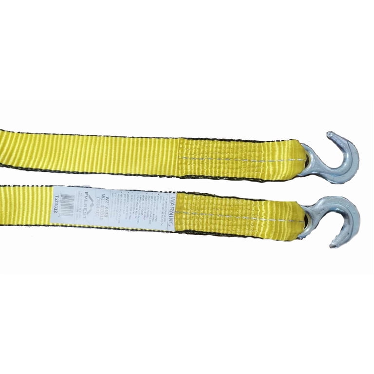 Everest 2" x 30' Reflective Tow Strap with Forged Hooks photo 2