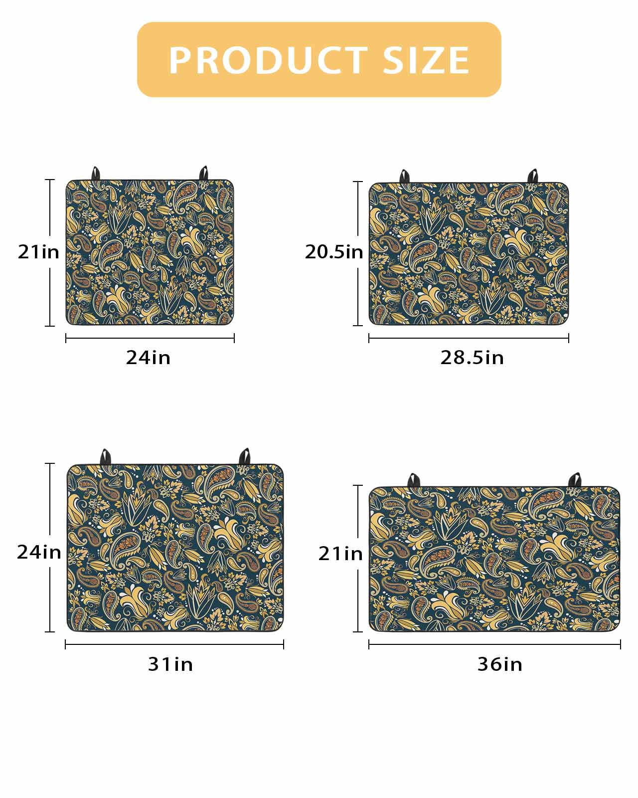 nqOlkjepod Large Induction Cooktop Protector Mat 24"x21", Boho Green Floral Stove Top Covers for Electric Stove, Farmhouse Botanical Vintage Paisley Flower Stove Burner Cover Mats Stove Cover