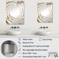 thumbnail image 4 of Designart "White Earth Minimalist Fossils II" Abstract Collages Oversized Wall Mirror - Modern Abstract Bedroom Wall Mirror Large - Multiple Color Options, 4 of 6