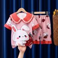 thumbnail image 1 of Lindo Sanrios verano pijamas de chico Kawaii Anime MyMelody Cinnamoroll Kuromi pantalones cortos de manga corta ropa de casa de dibujos animados conjunto de dos piezas regalo, 1 of 4